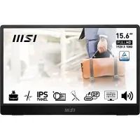 MSI PRO MP161DE E2 Bärbar monitor EEK C (A - G) 40.6 cm (16 tum) 1920 x 1080 pixel 16:9 4 ms HDMI, USB-C IPS LCD