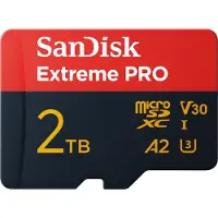 SanDisk Extreme PRO - Flash-minneskort (SD-adapter inkluderad) - 2 TB - A2 / Video Class V30 / UHS-I U3 - mikroSDXC UHS-I