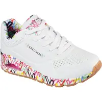 SKECHERS Låg sneaker 'Uno-Loving Love' blå / gul / röd / naturvit