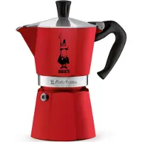 Bialetti Moka Express röd – espressokokare för 6 koppar