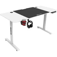 Pro-Tec Höj och sänkbart skrivbord Hayward 140x60x72/117cm vit [pro.tec]