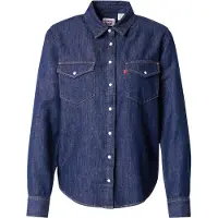 Levi's Blus 'Iconic Western Linen+ Denim Shirt' mörkblå