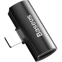Baseus Audio Converter L46-adapter fra Lightning-kontakt til 2x Lightning-port svart (CAL46-01)
