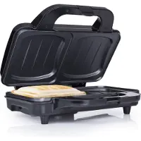 Tristar SA-3060 Smörgåsjärn Non-stick-beläggning, BPA-fri, Kontrolljus, Överhettningsskydd Svart, Rostfritt stål