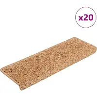 vidaXL Trappmattor 20 st 65x21x4 cm beige