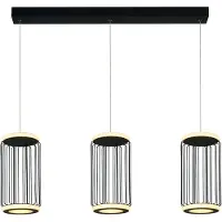 Searchlight Pendellampa Cage, dimbar, Svart, Vardagsrum / matsal, Metall, Modern