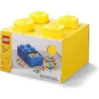 LEGO Förvaringslåda - 4 Knoppar - 25x25x18 - Gul - - One Size - Låda