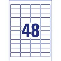 Avery L4736REV-25 Universaletiketter 45.7 x 21.2 mm Papper Vit 1440 st Repositionerbart Bläckstråleskrivare, Laser, Laser, färg, Kopiator,