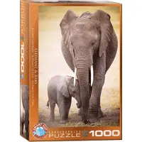 Eurographics Elefant och Calf 1000-Bitar Pussel