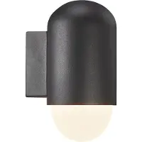 Nordlux Vägglampa utomhus Heka, dimbar, Svart, Aluminium / grå / zink, Modern, Utomhusvägglampa