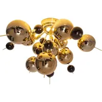 Näve Taklampa Explosion, dimbar, Mässing / guld, Vardagsrum / matsal, Glas, Taklampa