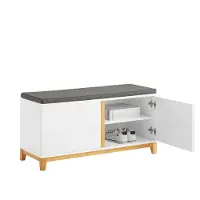 SoBuy Sittbänk med förvaring, 90x46x34 cm
