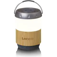 Lenco Lykta med inbyggd Bluetooth-högtalare Bamboo