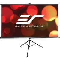 Elite Screens Elite Tripod Series T100UWH - Projektorduk med stativ - 100 (254 cm) - 16:9 - MaxWhite - svart