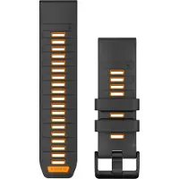 Garmin Quickfit Watch Bands Graphite/spark Orange Silicone