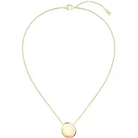 BOSS Gold-tone necklace with pebble-style pendant