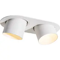 QAZQA Runda infällda spotlights vita GU10 70 mm vridbara 2-ljus - Installa
