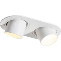 QAZQA Rund infälld spotlight vit GU10 35 mm vridbar 2-ljus - Installa