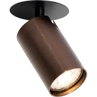 QAZQA Modern infälld spotlight mörkbrons GU10 50 mm - Chels