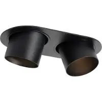 QAZQA Runda infällda spotlights svarta GU10 70 mm vridbara 2-ljus - Installa