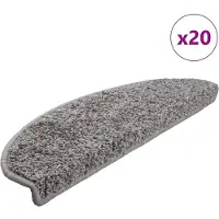vidaXL Trappmattor 20 st 65x21x4 cm grå halvrunda stora