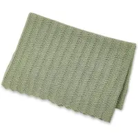 Smallstuff Babymatta - Stickad - Soft Green - - One Size - Filt