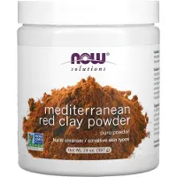Now , Solutions, Medelhavskräm Röd Lerapulver, 14 oz (397 g)