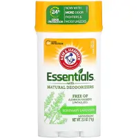 Arm & Hammer , Essentials med Naturliga Doftfriare, Deodorant, Bredd Stick, Rosmarin Lavendel, 2,5 oz (71 g)