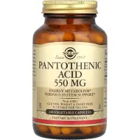 Solgar Solgar, Pantothenic Acid, 550 mg, 100 Veggie Capsules