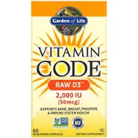 Garden of life , Vitamin Code, RAW D3, 60 Vegetarian Capsules