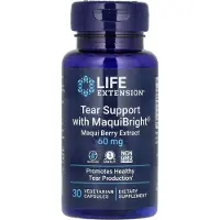 Life Extension Life Extension, Tear Support Eye Health Supplement, with MaquiBright, Maqui Berry Extract, 60 mg, 30 Veggie Capsules
