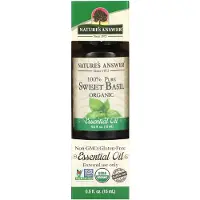 Natures Answer , 100% Pure Organic Essential Oil, Sweet Basil, 15 Ml (0.5 Fl Oz)