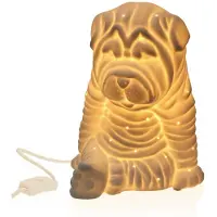 Versa Porslinsbordslampa Med Hund 17.1x19.6x15 Cm