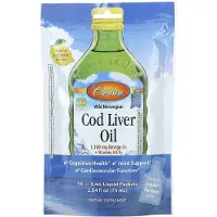 Carlson Labs Carlson, Norwegian Wild Cod Liver Oil, Natural Lemon, Liquid, 15 packs, 0.17 fl oz (5 ml) each