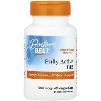 Doctors Best , Fullt Aktiverat B12, 1 500 mcg, 60 Vegetariska Kapslar