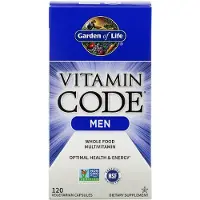 Garden of life , Vitamin Code, Hela livsmedelsmultivitamin för män, 120 vegetariska kapslar