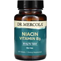 Dr. Mercola , Niacin, Vitamin B3, 50 mg, 270 Tabletter