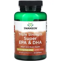 Swanson Health 3x Styrka Super Epa & Dha, 900 mg, 60 Mjuka Kapslar