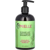 Mielle Organics Organics Rosemary Mint Stärkande Shampoo med Biotin, Rengör och Stärker Svagt Hår, 12 Ounce