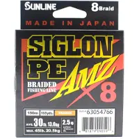 Sunline PE Line X8 Siglon AMZ 150m PE 2,5 30LB Orange (0596) orange
