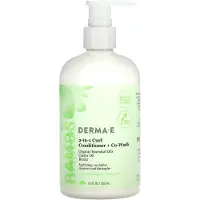DERMA E , Ramos Clean Curls, 2-Ikåns Krullförstärkning + Co-Wash, För vågiga, krulliga och krusiga hår, 12 fl oz (355 ml)