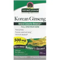 Natures Answer , Koreansk Ginseng, 500 mg, 50 Vegetabiliska Kapslar