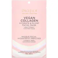 Pacifica , Hydrate & Plump skönhet ansiktsmask, Vegan Kollagen, 1 Skärmskärm, 0,6 fl oz (18 ml)