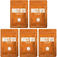 Lapcos , Multi Vita Brightening Beauty Sheet Mask Set, 5 sheets, 25 ml (0.84 fl oz) each