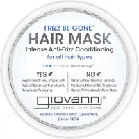 Giovanni , Frizz Be Gone, Hår mask, Intensiv anti-frizz konditionering, 10 fl oz (295 ml)