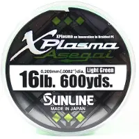 Sunline PE Line Asegai Xplasma 600yds PE 1,5 16lb ljusgrön (5073) ljusgrön färg