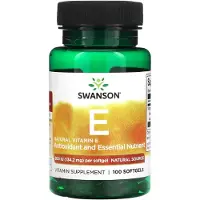 Swanson Health Naturligt E-vitamin, 134,2 mg, 100 mjuka kapslar