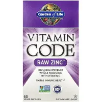 Garden of life , Vitamin Code, RAW Zink, 60 Veganskapslar