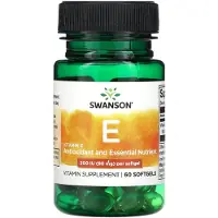 Swanson Health , Vitamin E, 90 mg (200 IU), 60 Myggor