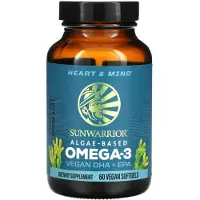 Sun Warrior , Omega3, vegetarisk DHA + EPA, 60 vegetariska mjukkapslar